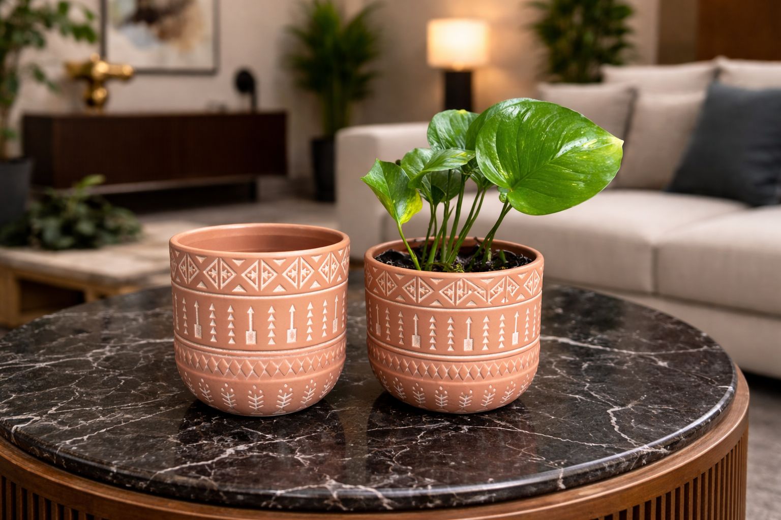 اصيص سيراميك موديل طراز سلماني فاخر حجم كبير مقاس 15*15*14cm